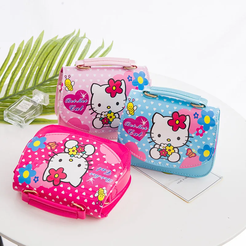 

new crossbody bag PU fashion wild cartoon princess handbags cute children's shoulder bag diagonal package clutch