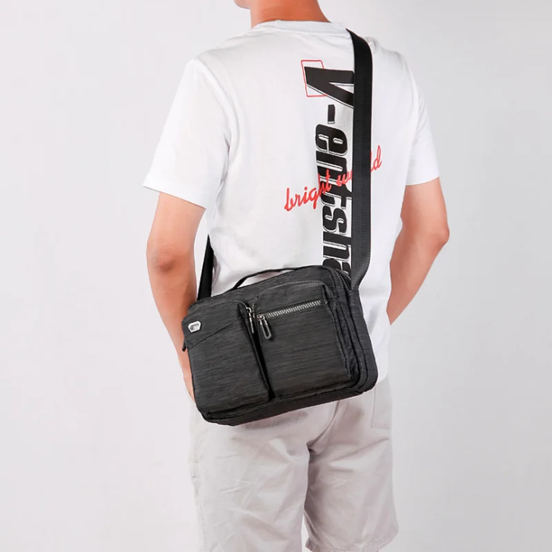 

Jonlily Men's Nylon Shoulder Bags Waterproof oxford Messenger Crossbody Bag Male Briefcase Business Handbag Teens Daybag -KG350