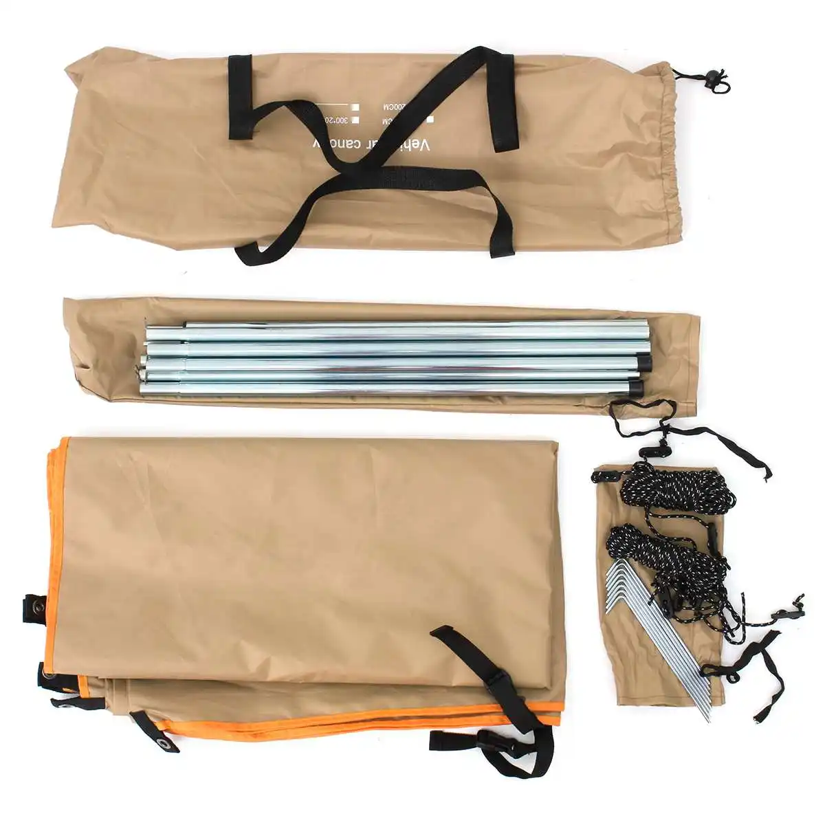 

440x200CM Car Awning Waterproof Tarp Tent Shade Ultralight Garden Cover Sunshade Outdoor Camping Hammock Car Sun Shelter