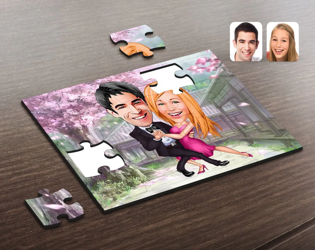 

Personalized Valentine Caricature Of Wooden Puzzle-13 Reliable Gift Special Design Good Quality Surprise Play Dear Pleasant intelligence