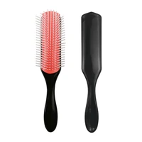 professional barber 9 rows detangling hairbrush for women straight curly wet hair scalp massage brush salon styling tool