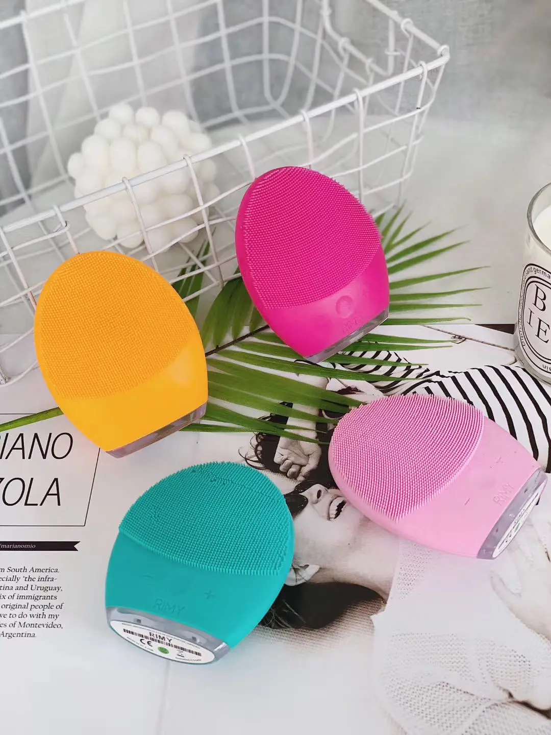

Ultrasonic Silicone Electric Facial Cleansing Brush Sonic Face Cleanser Cleansing Skin Mini Washing Massager Brush Rechargeable