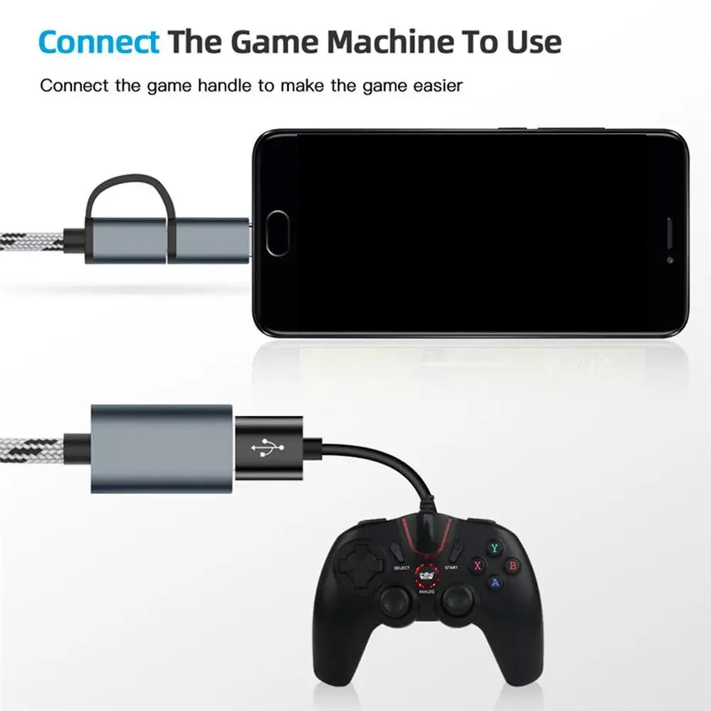 Кабель 2 в 1 с портом Type C папа + Micro USB на 3 0 мама интерфейсный кабель OTG адаптер