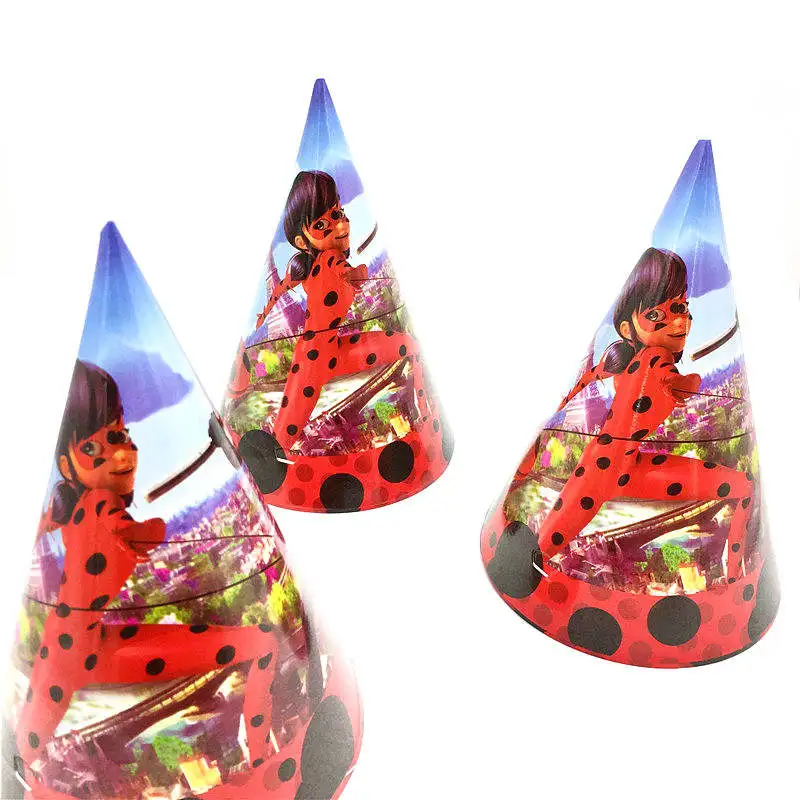 Caps-6pcs 1,08*1,8 м мультяшная чудесная божья коровка, пластиковая скатерть для девочек, вечерние украшения для детей, украшения для дня рождения, 1 шт - Цвет: Caps-6pcs