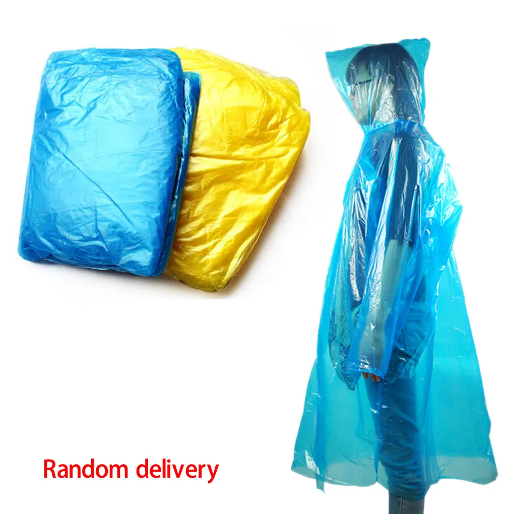 

Solid Adult Rain Covers Rainwear One-Time Emergency Waterproof Cloth Raincoat Rain Covers For Women Men Disposable Rain Coat