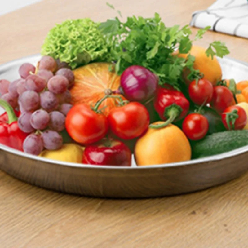 

Stainless Steel Pan Cold Noodle Making Tools Steamed Rice Tray Cake Dish for Home Kitchen Wedding Serving