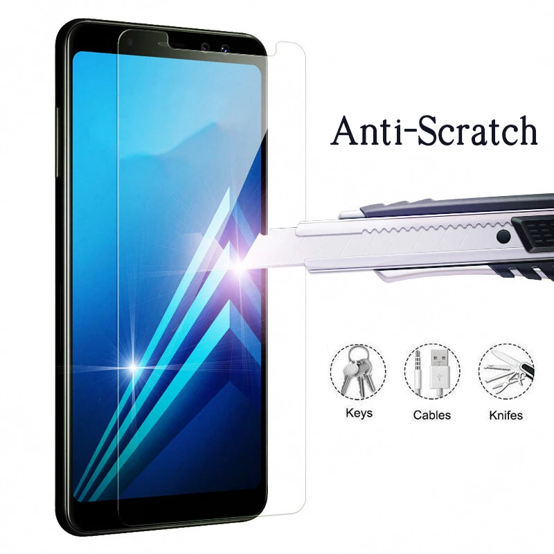 Закаленное стекло для Samsung A8 A6 A7 A5 2018 galaxy plus A8plus защита экрана на j4 j6 J6 Plus