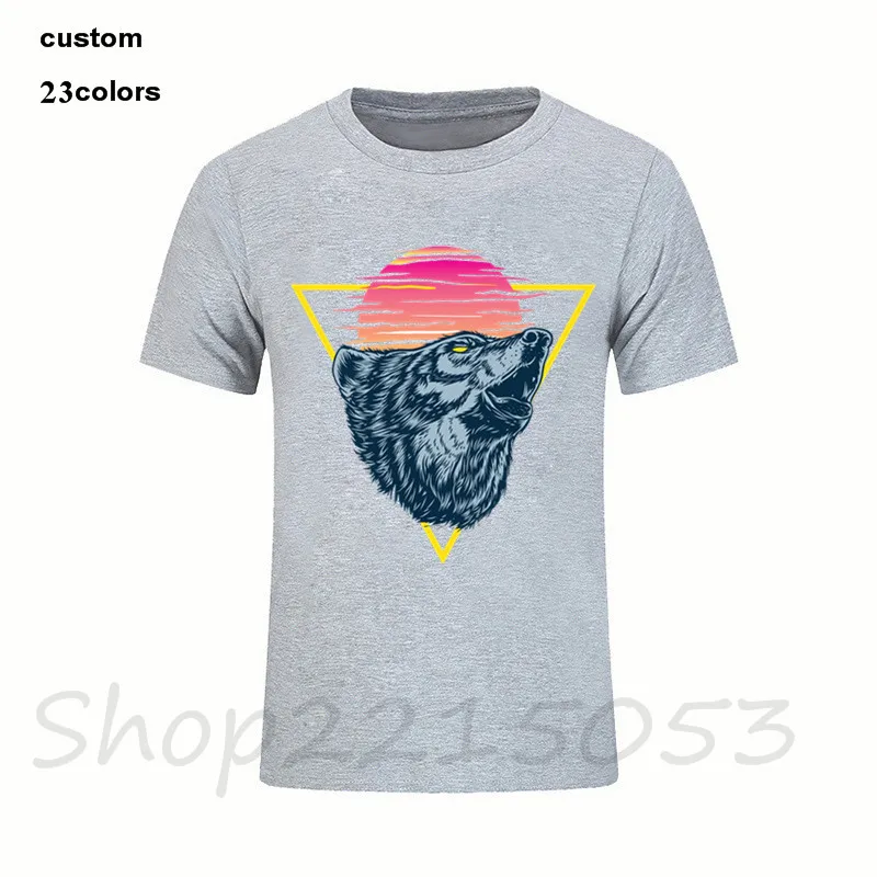 Фирменный Логотип The Lone Wolf Howls at Sunset винтажные Ретро хипстерские мужские