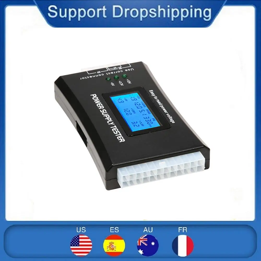 Проверьте Quick цифровой ЖК дисплей Мощность банк питания Тестер компьютер 20/24