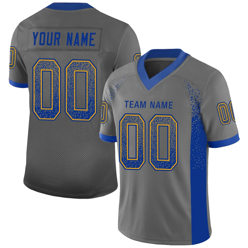Customized Football Jersey Print Team Name/Number Personalized Design Stretch Football Game Breathable Jersey for Men/Lady/Kids