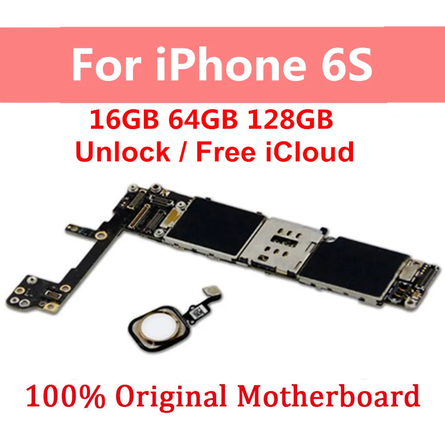 Заводская разблокированная материнская плата для iPhone 6s 16 Гб 64 128 ГБ Логическая с