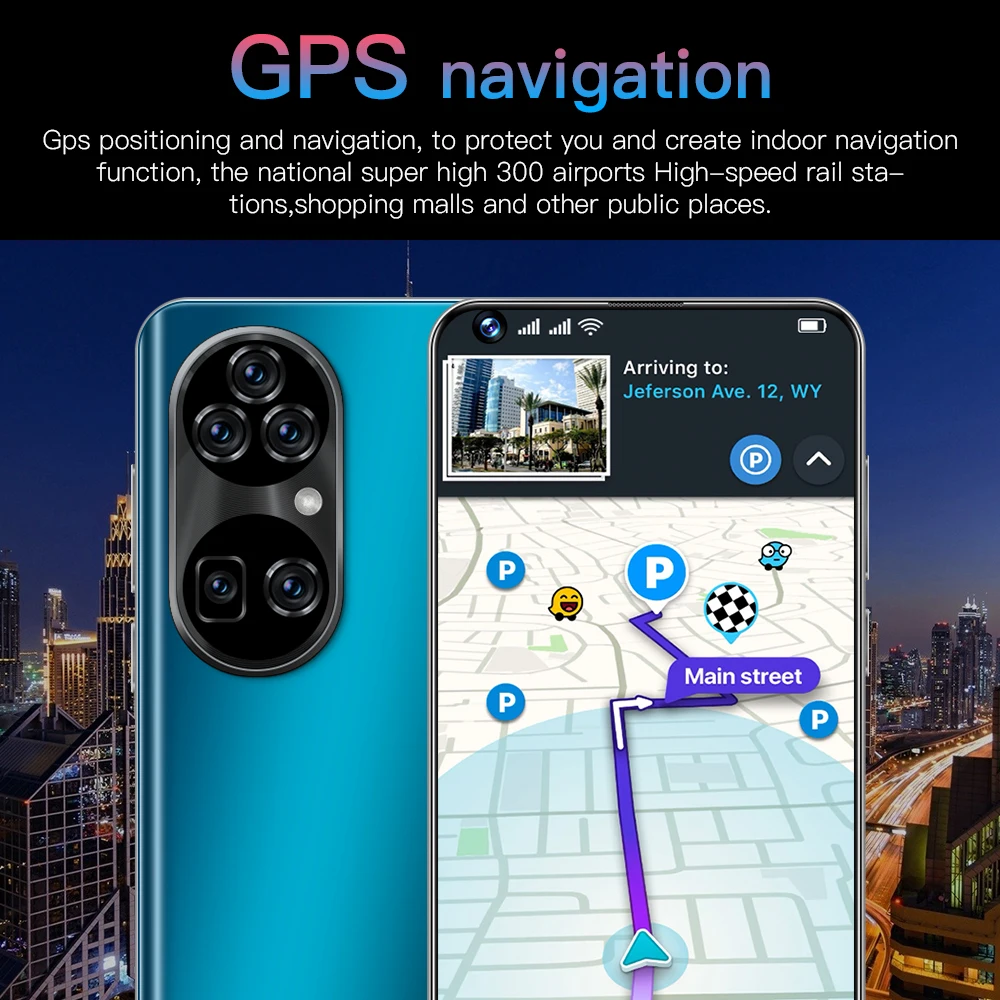 

P50 Pro+ Global Unlocked Smartphone 7.3''16G+512G Android11 Mobile Phone Qualcomm888 4/5G Network Phone Support Google GPS Phone