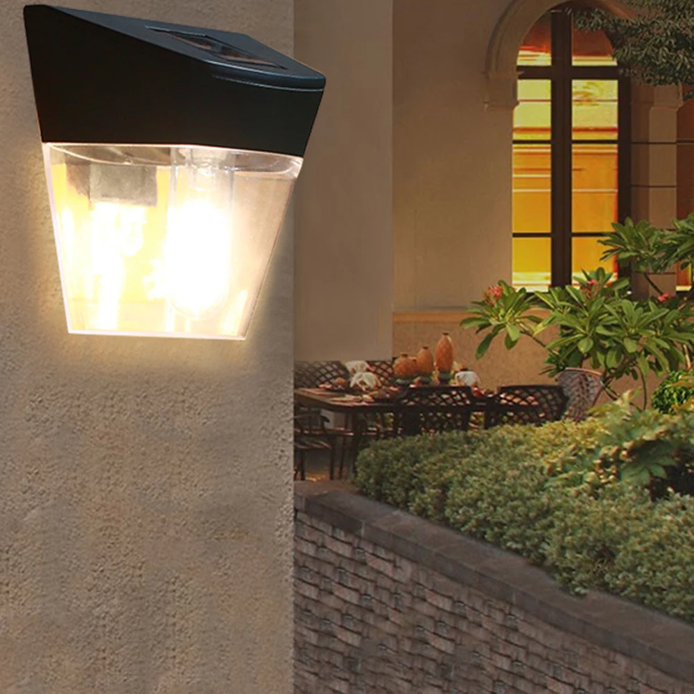 

2pcs Outdoor LED Solar Light Waterproof Sunlight Garden Decoration Street Lights Courtyard Solar Powered Wall Lamp