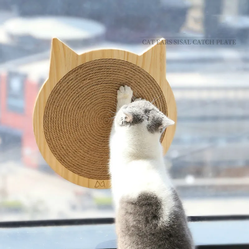 Сетка для кошек с окошком настенное крепление котят детской игрушки сизальная