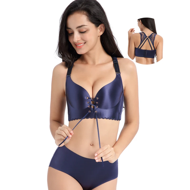 Бюстгальтер пуш-ап Женский легкий с застежкой-бабочкой спереди 34-52CDE | Женская