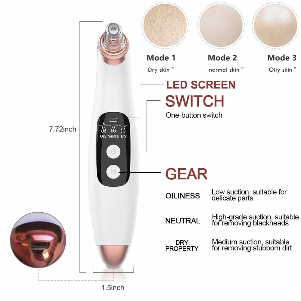 

Visible Face Nose Blackhead Remover WiFi Camera Vacuum Suction LED Display Visual Pore Pimple Deep Cleaner Facial Skin Care Tool
