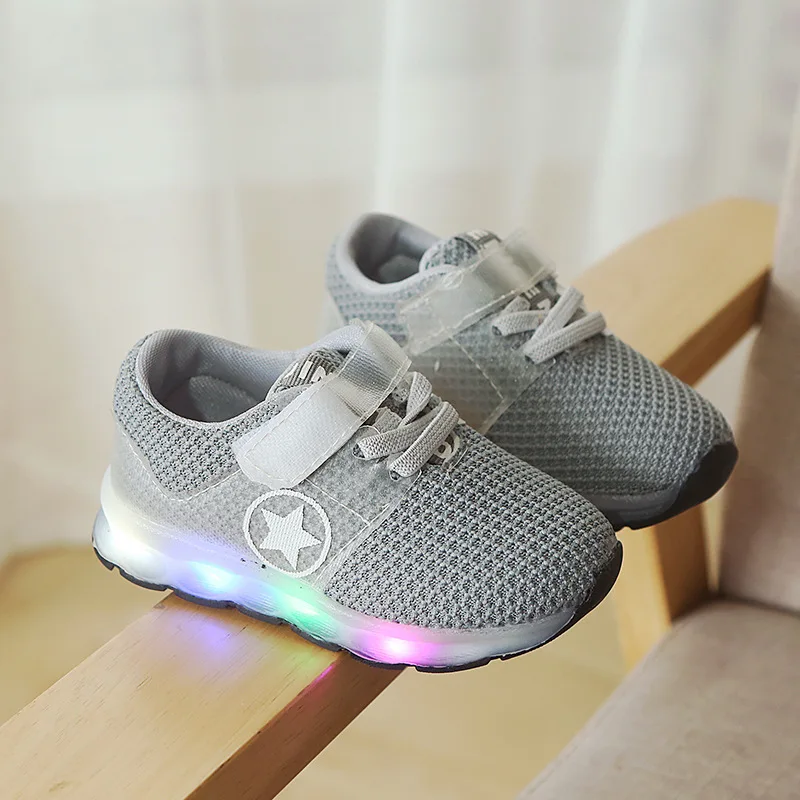 Новинка 2020 детские кроссовки MHYONS со светодиодной подсветкой дышащая детская