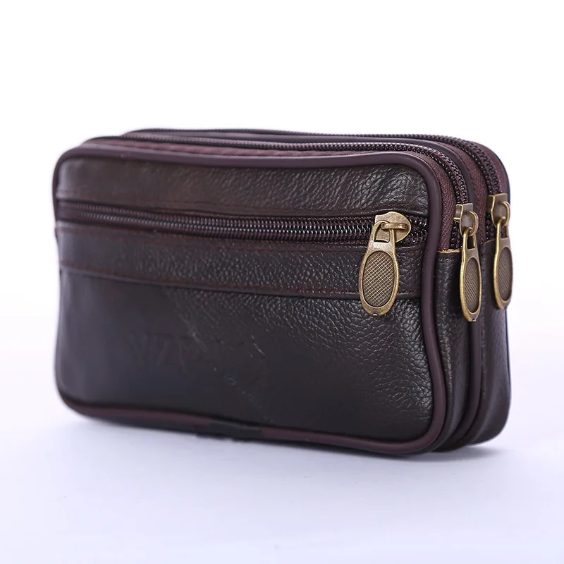 

Men's Fanny Pack Male Coin Purse Soft PU Leather Waterproof Casual Mobile Phone Man Waist Packs Bags Fannypack Belt Bag Billfold