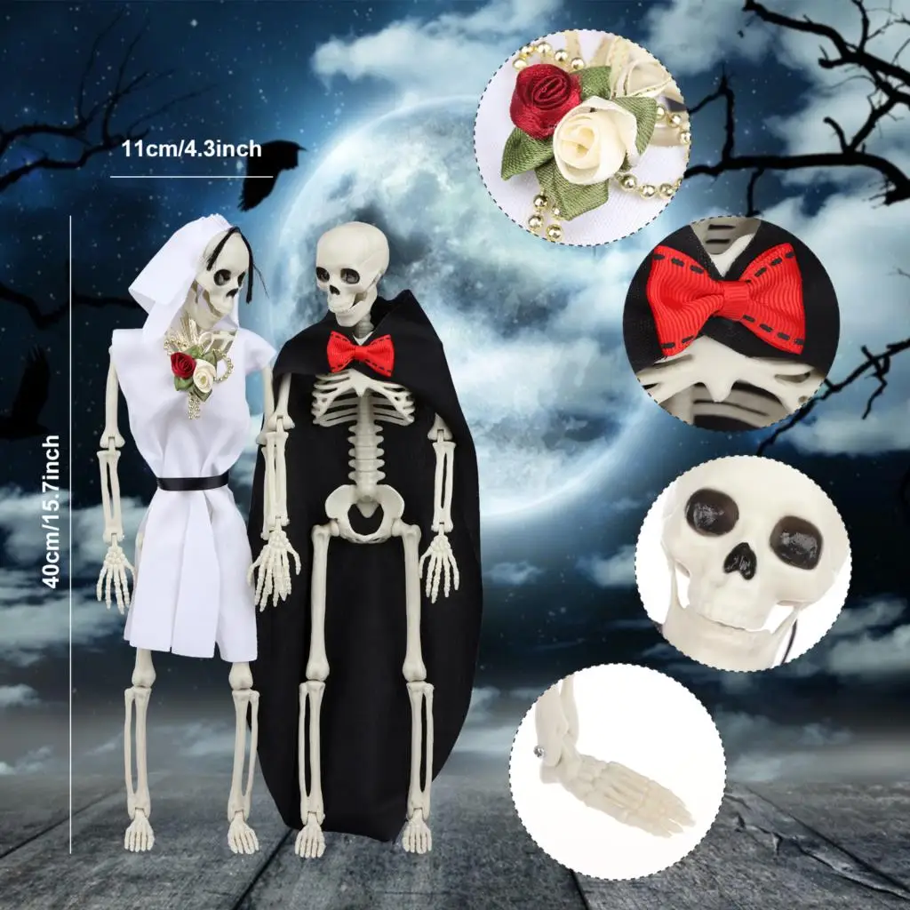 

4 Set Full Body Posable Halloween Skeleton for Best Halloween Decoration