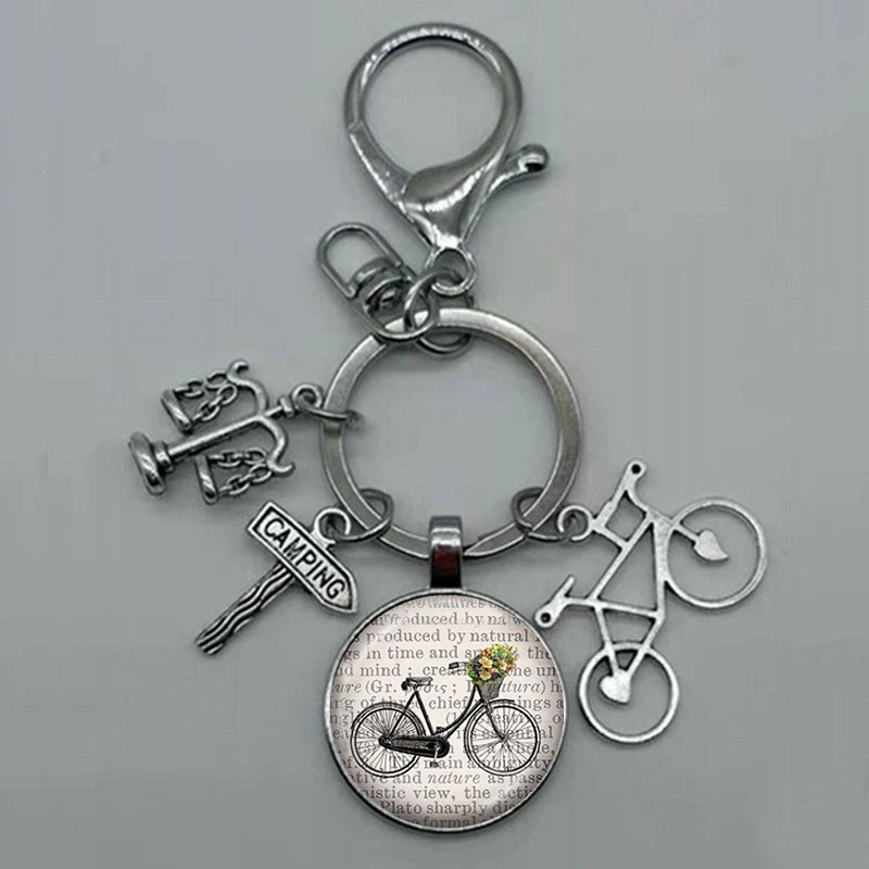 Брелок для ключей со стеклянными линзами велосипеда спорта и активного отдыха |