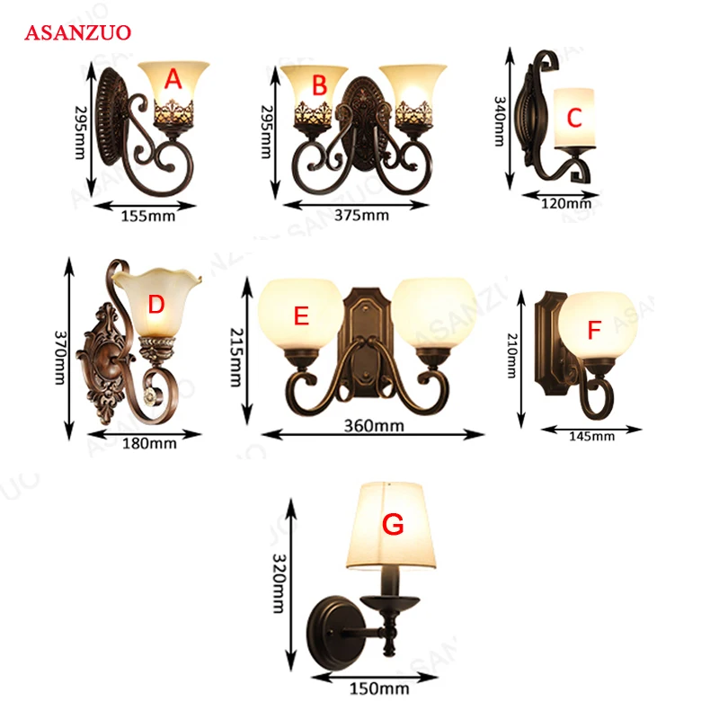 Американская настенная лампа современный минималистичный прикроватный