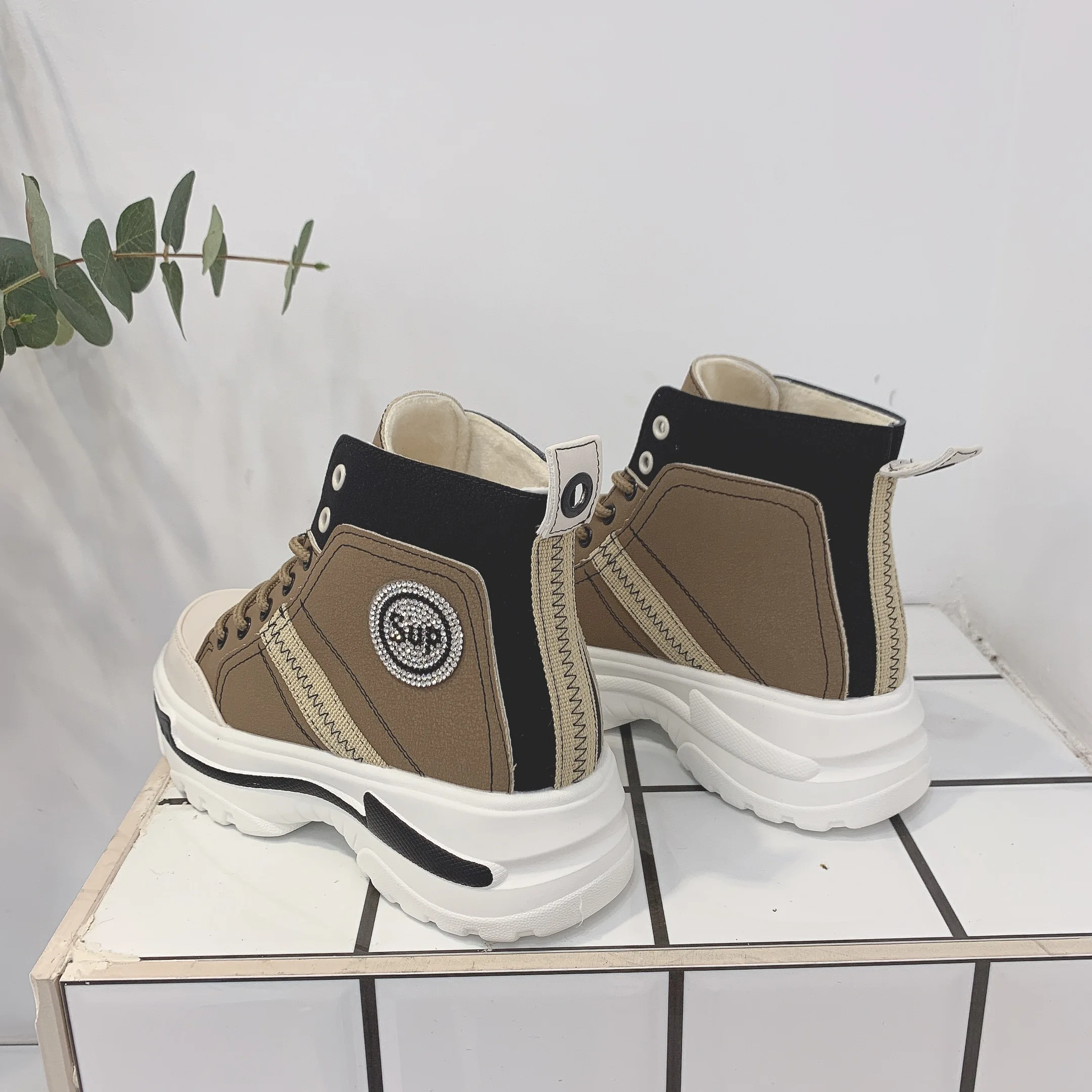 Женские ботинки martin коллекция 2019 года модные повседневные Полусапоги на толстой