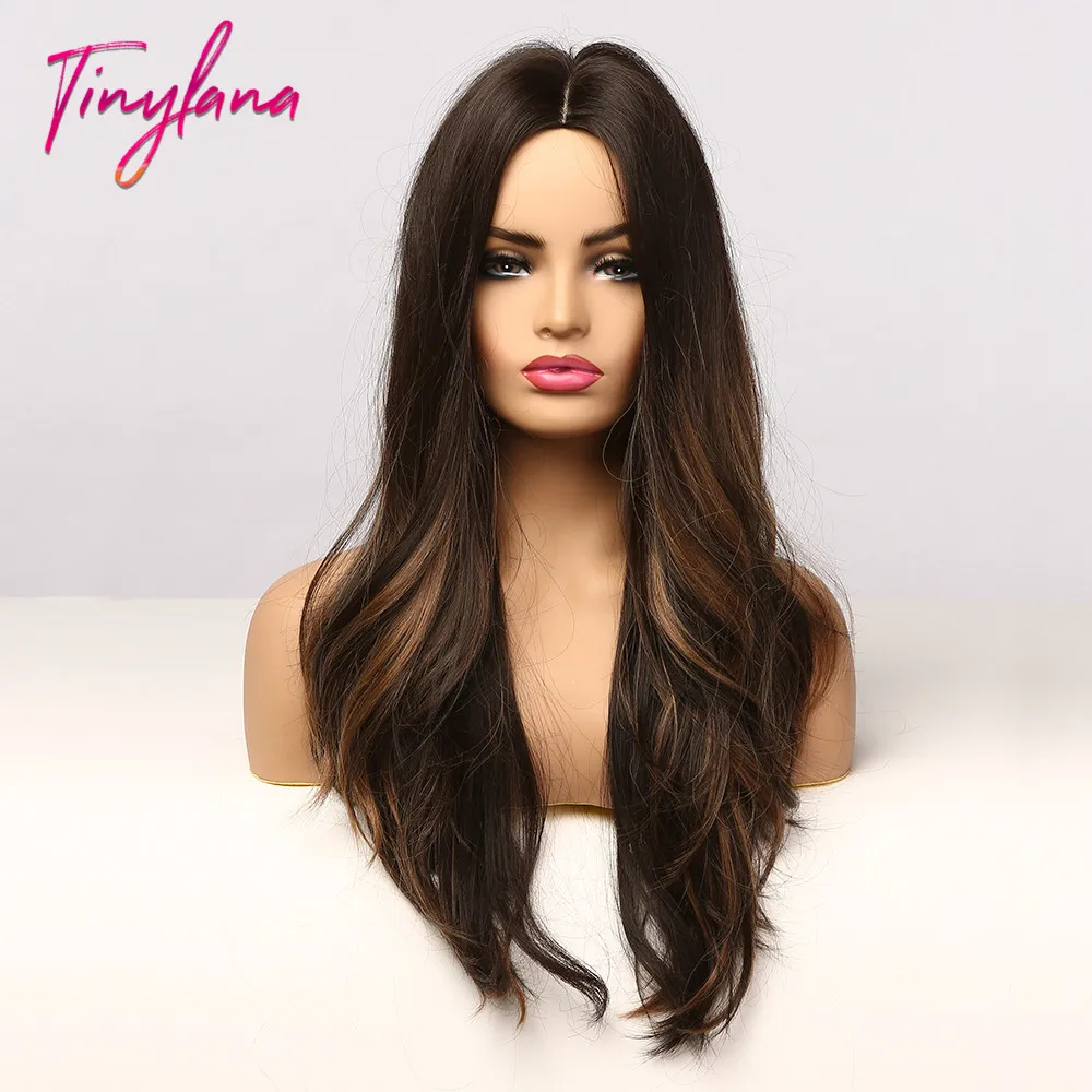 Парики для косплея женщин Синтетические длинные волнистые термостойкие волосы