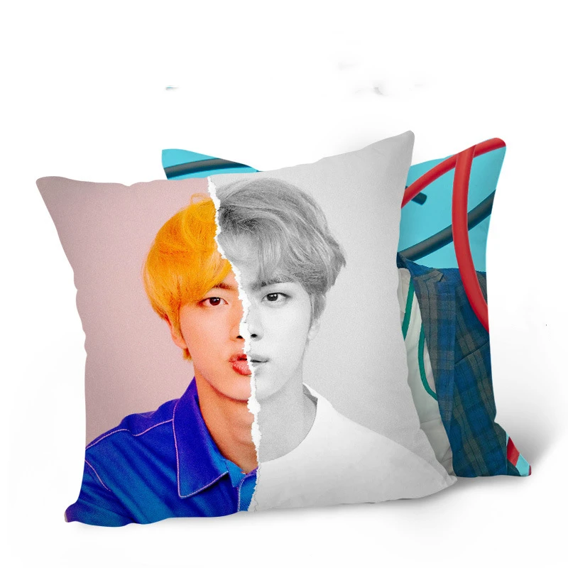 KPOP Подушка Bangtan подушка для мальчиков постельные принадлежности карта душа K-pop Home Bangtan Boys квадратная подушка с одной стороны - Цвет: 17