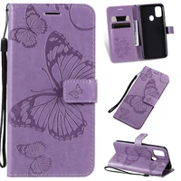 butterfly leather flip case for samsung m30s smartphone cass for samsung galaxy m30s cover wallet card stand magnetic book