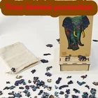 Высококачественные 3D деревянные головоломки, семейные обучающие игры, украшение для дома, каждая деталь в форме животного, рождественские подарки