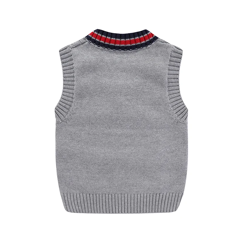 Одежда для маленьких мальчиков Свитера Жилетка с v-образным вырезом Хлопковые
