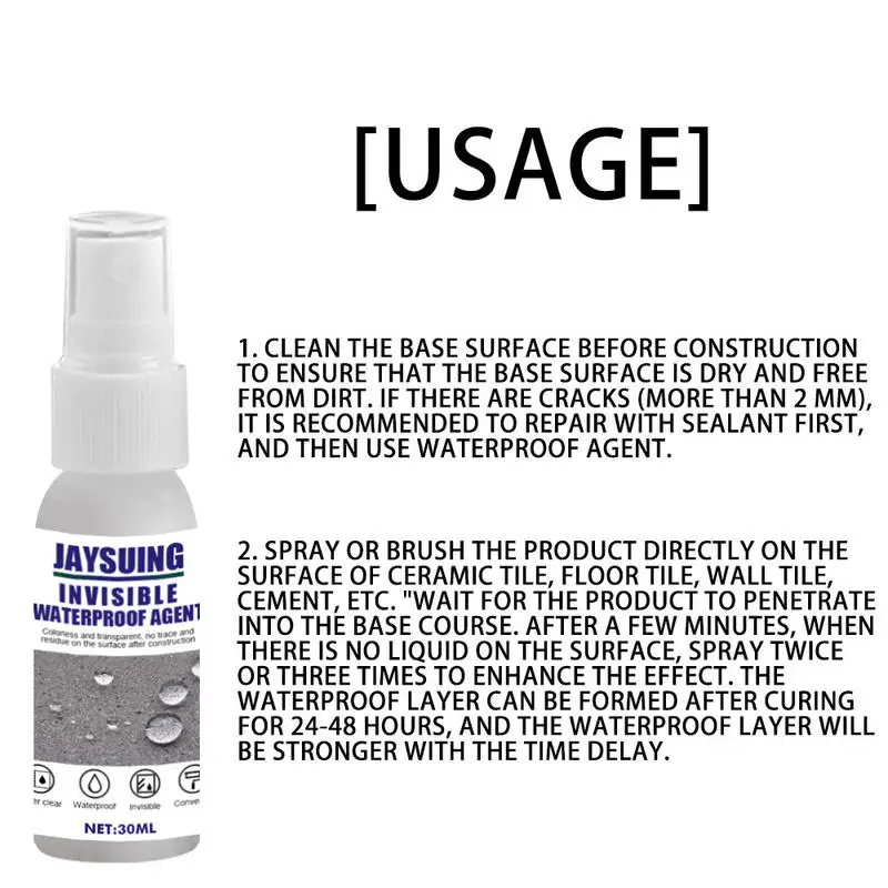 Спрей-герметик Mighty незаметный Водонепроницаемый Агент для керамической плитки