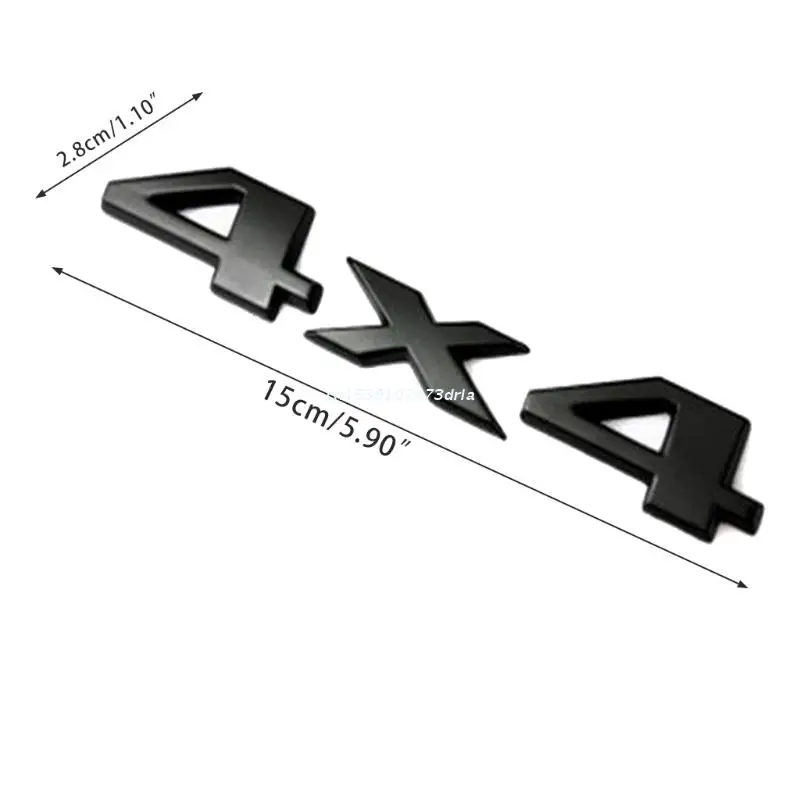 3-D бейдж с надписью и номером наклейка 4x4 четырехколесный привод черная
