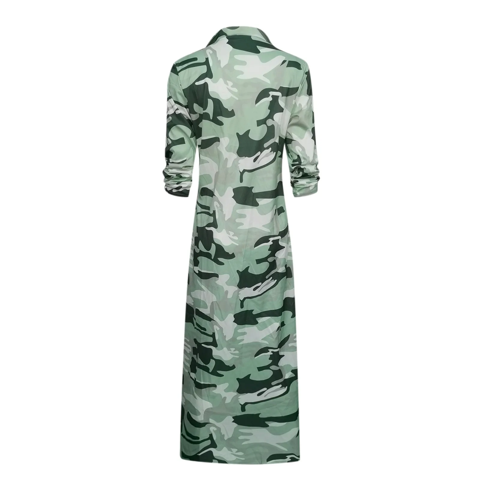 

Casual Sequined Pockets Long Dress Women Autumn Print Buttons Shirt Dress Evening Party Dresses Sundress Fashion Female Vestidos