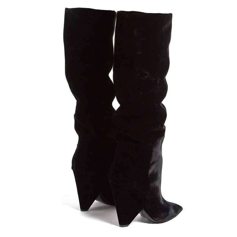 Женские сапоги с острым носком Arden Furtado зимние элегантные до колена на