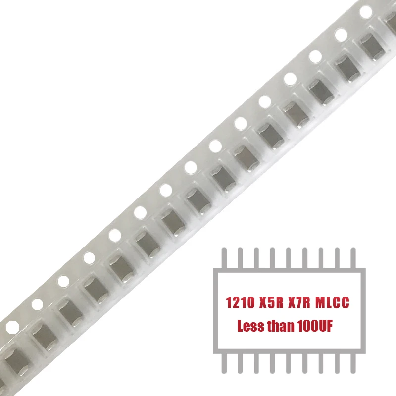 MY GROUP 100 шт. менее мкФ 4 в 6 3 В X5R X7R 1210 SMD конденсаторы с микросхемой поверхностного