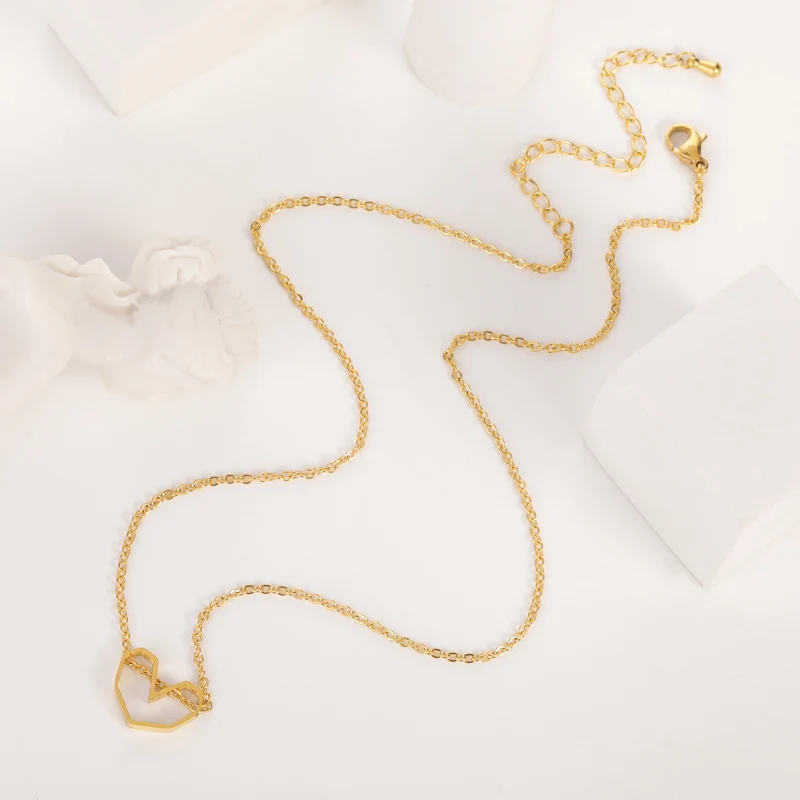 Оптовая продажа 10 шт. романтические украшения из нержавеющей стали 2021 золотой