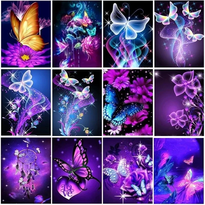 

5D Animal Diamond Painting Embroidery Butterfly Diy Cross Stitch Kit Full Diamond Mosaic Art Picture Home Decoration Painting