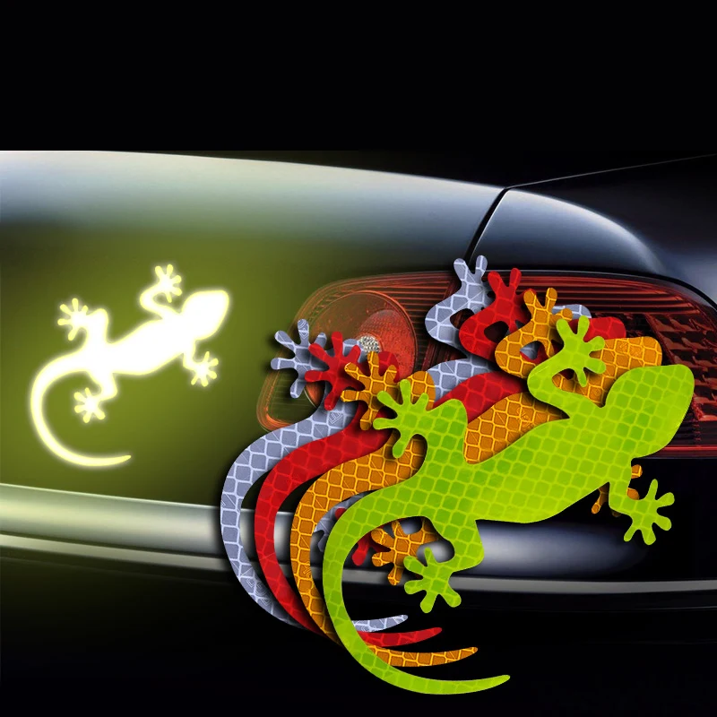 Автомобильная Защитная Наклейка Gecko Светоотражающая наклейка для Toyota Corolla RAV4 Subaru