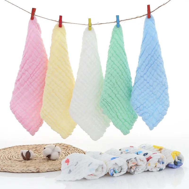 5 шт. 30x30 см Детский носовой платок квадратное муслиновое полотенце хлопковое