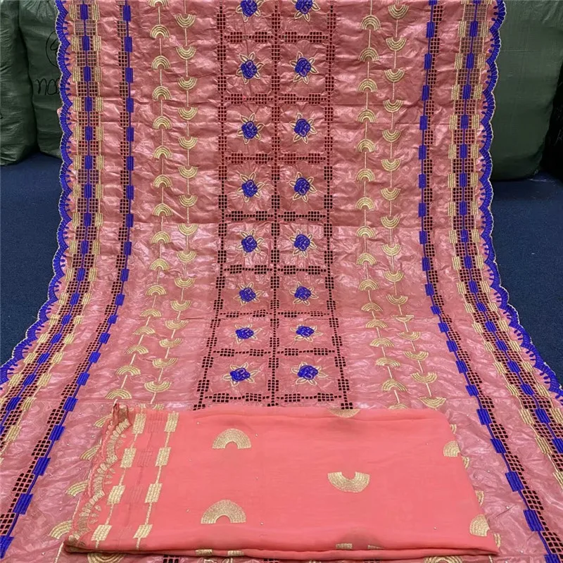 

bazin brode african lace fabric high quality african bazin riche fabric 2+5yards nigerian lace fabrics LY150-86