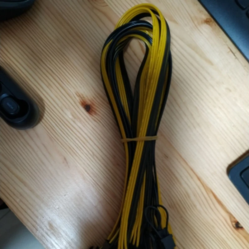 6 шт. 6-контактный PCI-E до 8 контактов (6 + 2) (штекер-штекер) силовой кабель GPU 50 см для