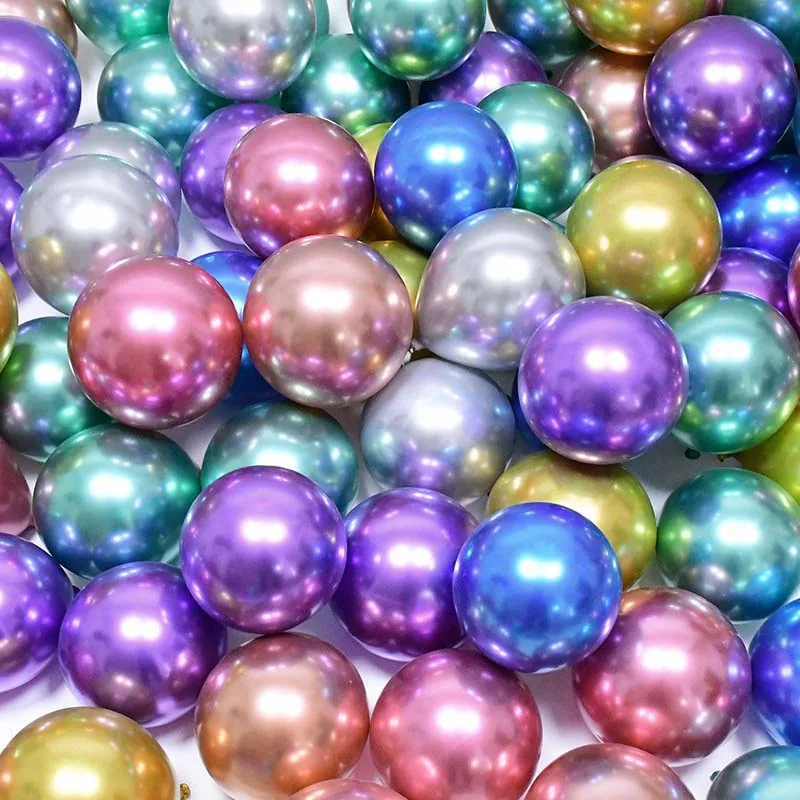 

50pcs 5inch Metallic Latex Balloon Wedding Birthday Party Decoration Multicolor Chrome Metal Globos Kids Toy Baby Shower Decor