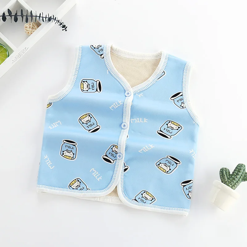 Жилет для малышей из 100% хлопка Детские плотные жилеты Верхняя одежда детская