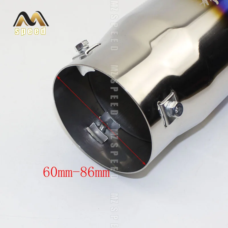 

Universal Car Rear Round Exhaust Pipe Tail Muffler Tip Chrome Stainless Steel Automobile Muffler Tip Replacement For Auto Acce