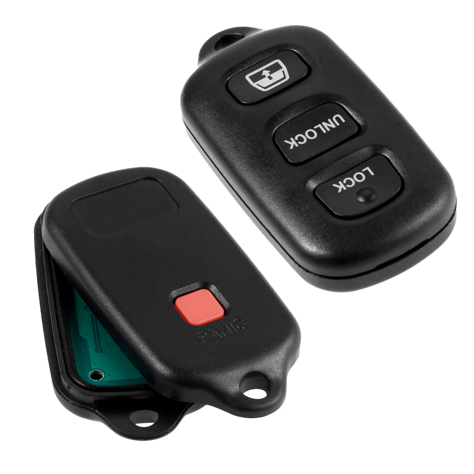 Yetaha 2PCS Keyless Remote Key Fob For Toyota Sequoia 4 Runner 2003 2004 2005 2006 2007 315MHz 4 Buttons With Panic Car Remtekey
