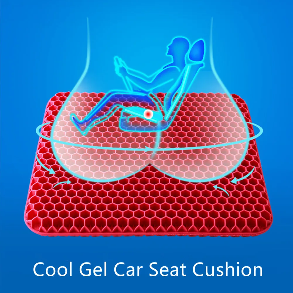 

5 Colors Gel Seat Cushion Enhanced Non-Slip Pad Seat Cushion seat cover for Car or Home Office Chair Sciatica & Back Pain Relief
