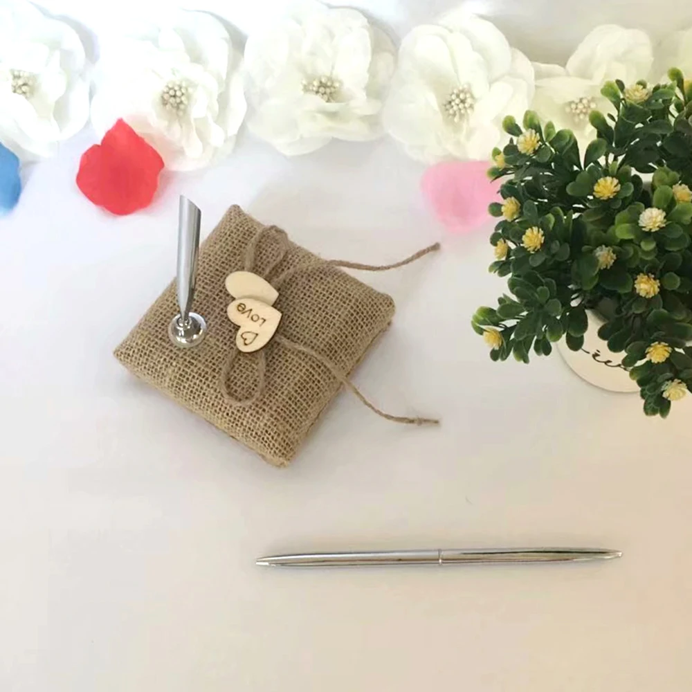 Новинка Свадебная вечеринка серебряная Гостевая книга ручка для подписи