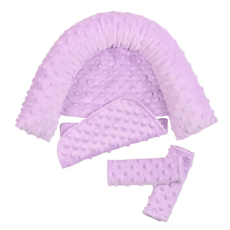 

Baby Car Safety Anti-head Soft Sleeping Head Support Pillow with Matching Seat Belt Strap Covers Baby Carseat Stroller Neck Pro