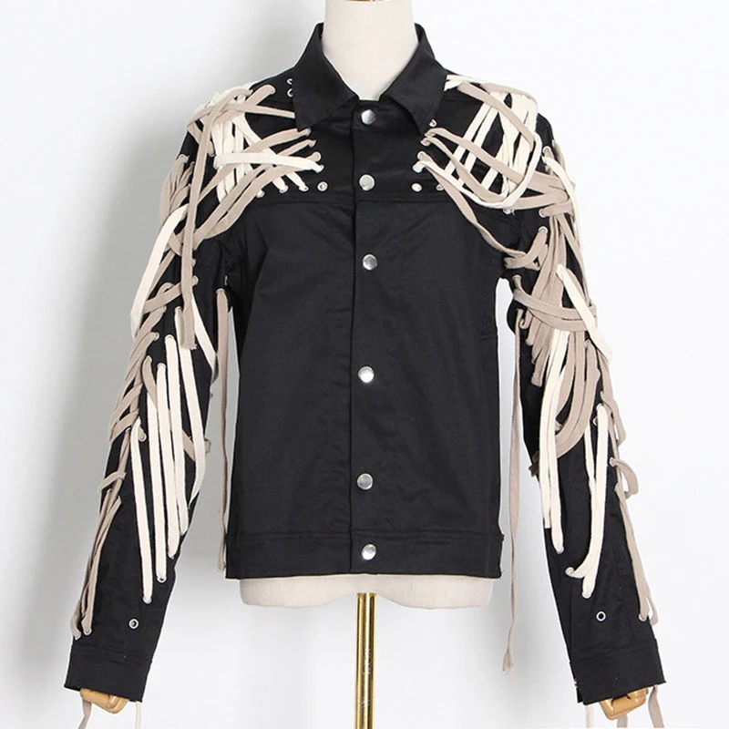 

SeeBeautiful Loose Blouse Shirt Lapel Single Breasted Long Sleeve Bandages Woman Spring 2021 New Tide Fashion T730